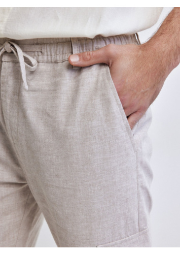 מכנס קרגו פשתן