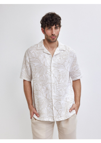 חולצת אריג טטרה מודפסת