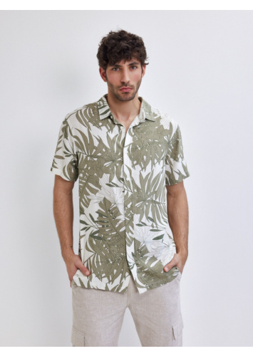 חולצת אריג ויסקוזה מודפסת