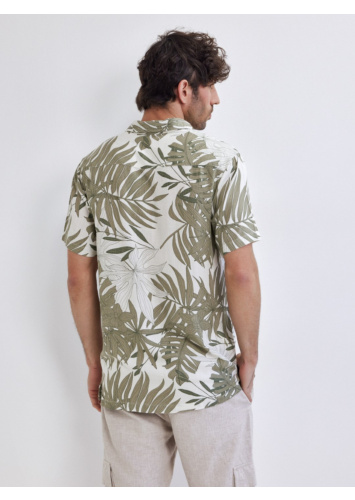 חולצת אריג ויסקוזה מודפסת