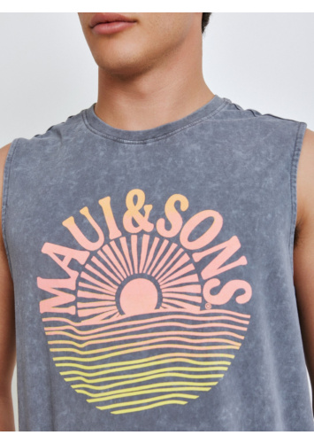 גופייה שטופה עם דפוס MAUI