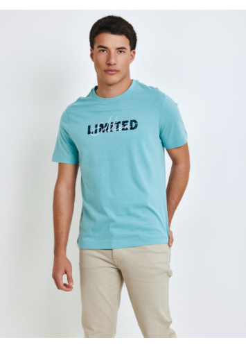 טישרט עם דפוס ורקמה