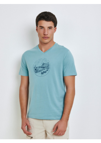 טישרט עם דפוס וי