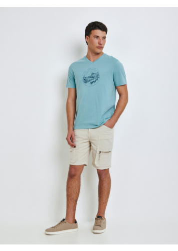 טישרט עם דפוס וי