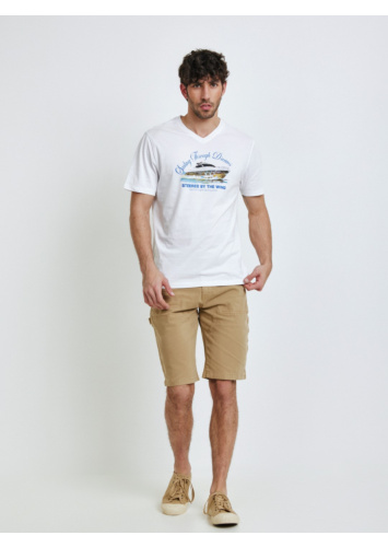 טישרט עם דפוס וי