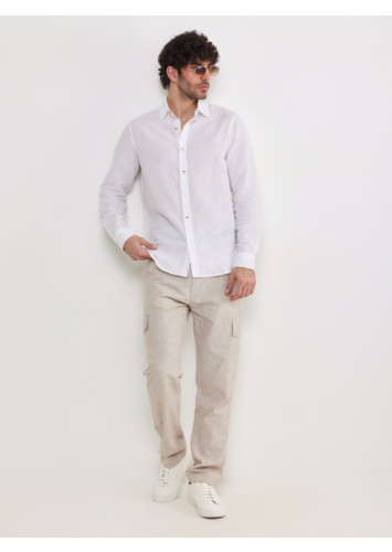 חולצת אריג פשתן כותנה