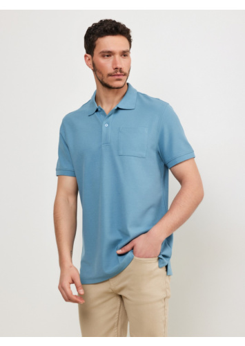 חולצת פולו פיקה עם כיס