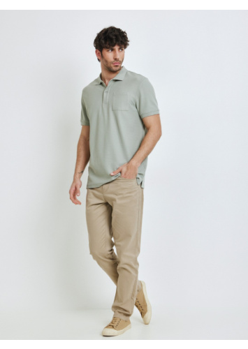 חולצת פולו פיקה עם כיס