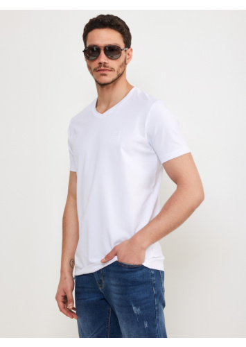 טישרט לייקרה וי עם דפוס