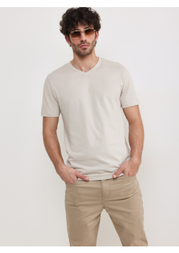 טישרט בייסיק כותנה וי