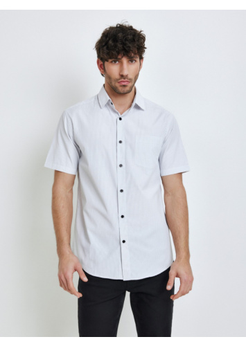 חולצת אריג קלאסית עם כיס