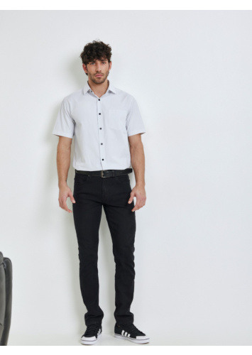 חולצת אריג קלאסית עם כיס