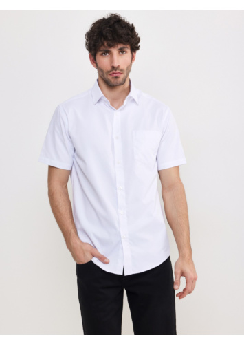 חולצת אריג קלאסית עם כיס