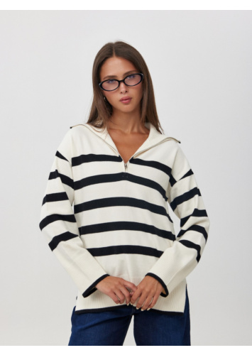 סריג פסים רוכסן