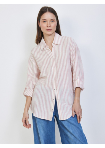 חולצה מכופתרת פסים