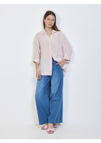 חולצה מכופתרת פסים