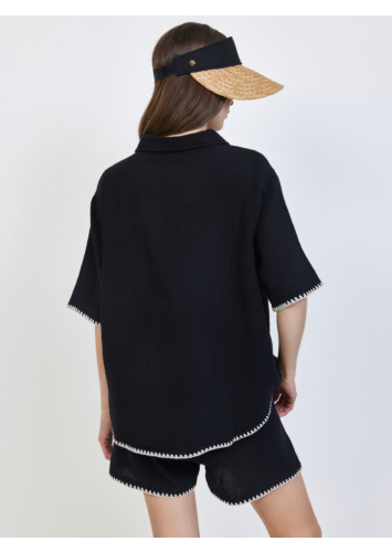 חולצת טטרה רקומה ש"ק