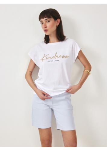 טי קימונו עם רקמה