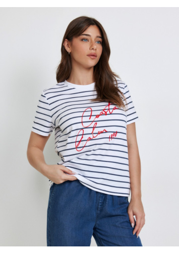 טי פסים עם דפוס