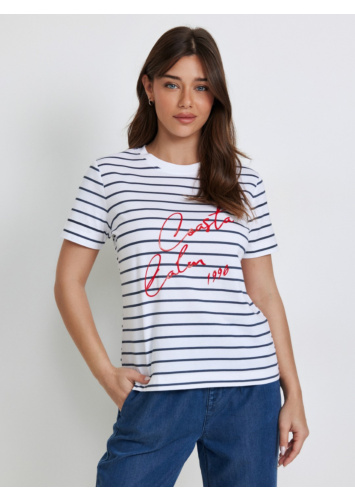 טי פסים עם דפוס