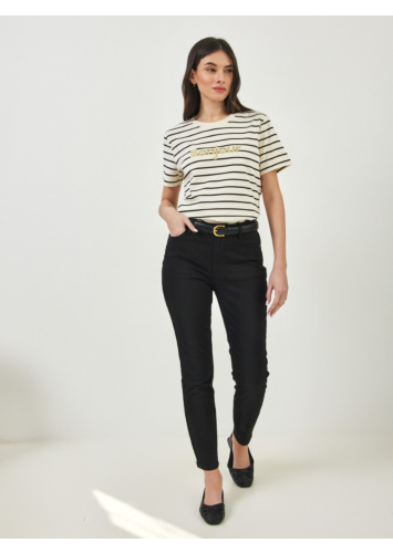 טי פסים עם דפוס