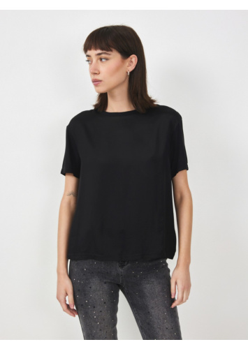 טישרט משולבת סאטן