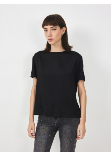 טישרט משולבת סאטן