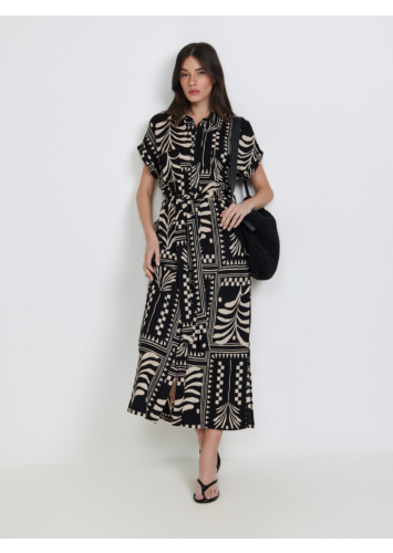 שמלת סריג מודפסת