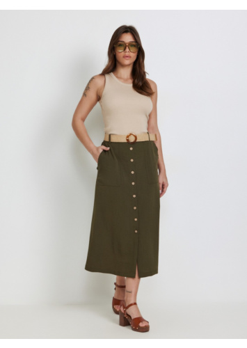 חצאית כיסים חגורה