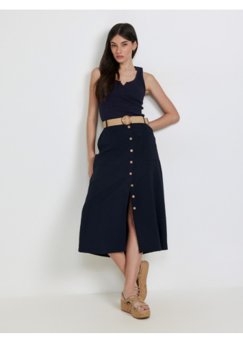 חצאית כיסים חגורה