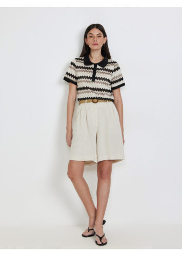 שורט פשתן עם חגורה אמילי