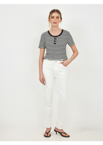 טופ פסים כפתורים