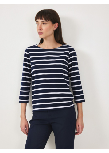 טופ פסים עפ כפתורים בכתף