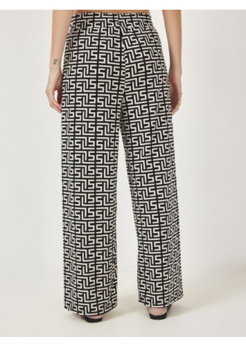 מכנסי 8/7 רחבים מודפסים