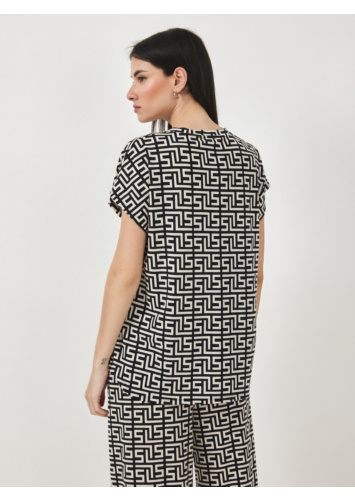 חולצת קימונו מודפסת