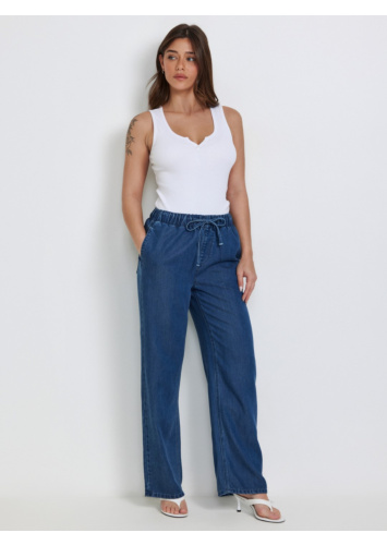 מכנס דנים גומי