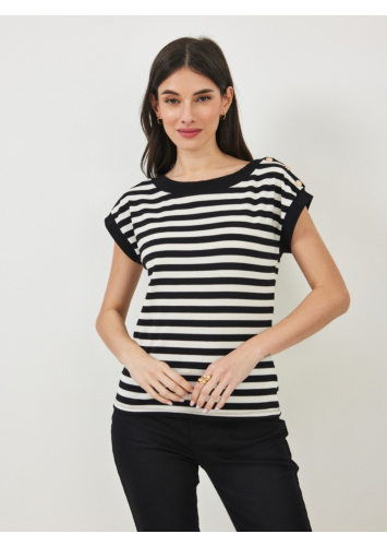 טופ פסים כפתורים