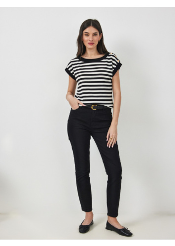 טופ פסים כפתורים