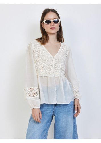 חולצה שילוב תחרה