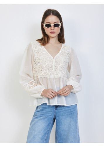 חולצה שילוב תחרה