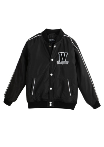 מעיל קולג' עם פייפינג