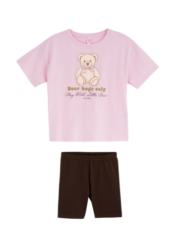 סט בנות דובי וטייץ קצר