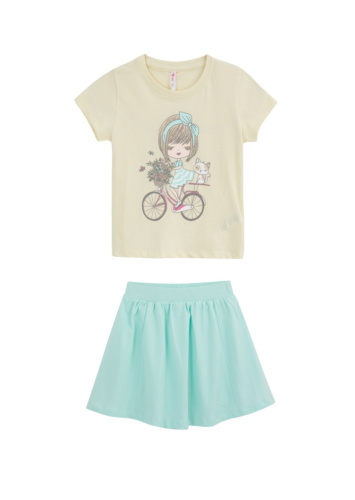 סט בנות אופניים וחצאית