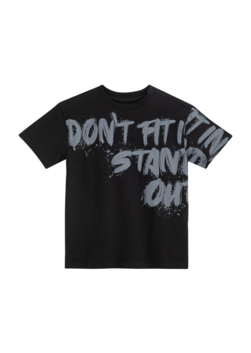 טי לייקרה גרפיטי שחורה