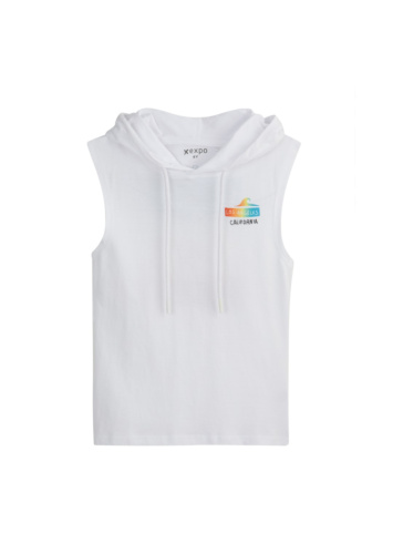 גופיה מודפסת עם קפוצ'ון