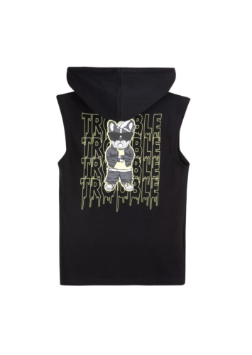 גופיה מודפסת עם קפוצ'ון