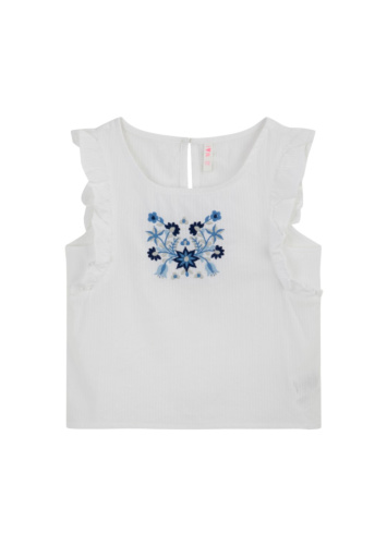 חולצת כותנה עם רקמה