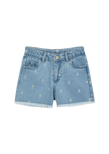 ג'ינס קצר עם רקמה