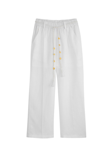 מכנס לבן עם חגורה