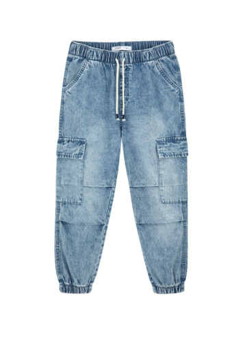 מכנסי קרגו ג'ינס קל